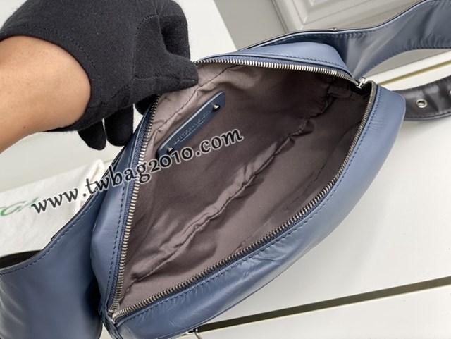 Bottega veneta高端男包 98025 寶緹嘉專櫃款腰包 BV經典款胎牛皮手工編織男士腰包挎包  gxz1356